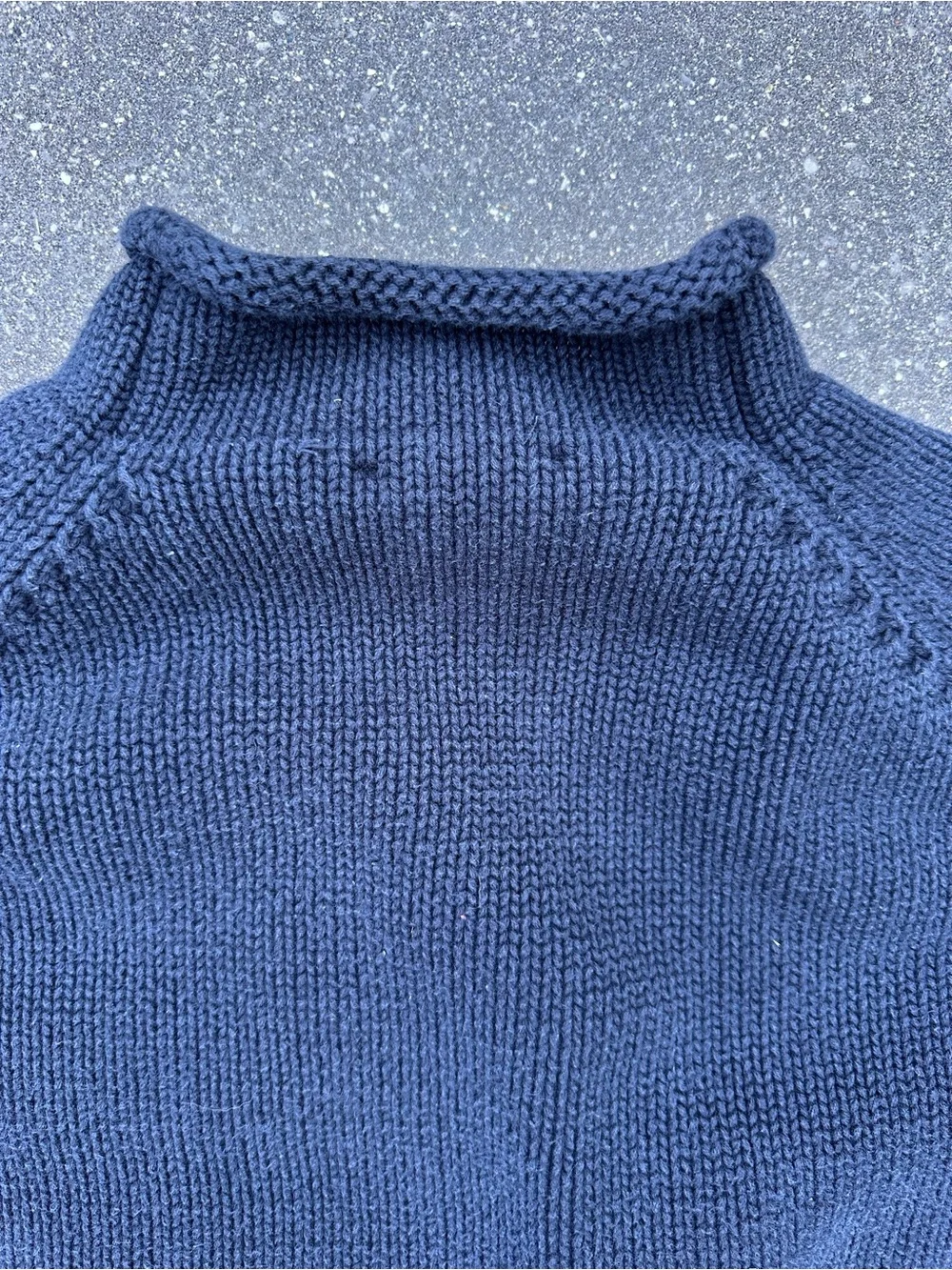 **VINTAGE** Classic J.Crew Rollneck Cotton Sweater. Relaxed Fit. Navy. XL. 90s